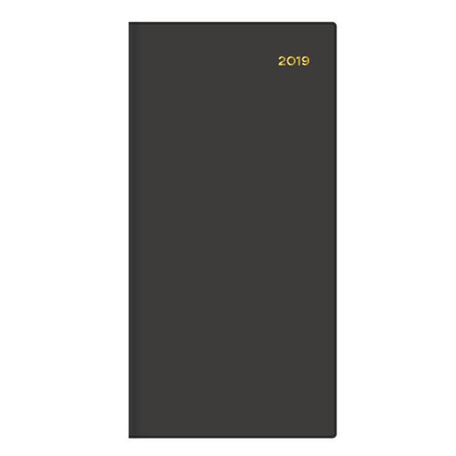 Belmont Black Pocket Diary 2019 B6/7 Slim Landscape WTV