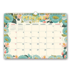 Orange Circle Deluxe Calendar 2019 Flower Power