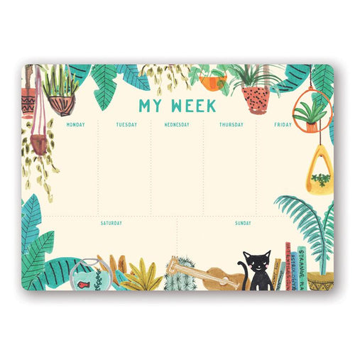 Orange Circle Weekly Desk Pad